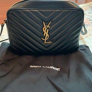 Saint Laurent black large camera bag